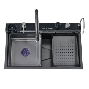 سینک هفت کلید 45*90 هایشین رنگ دودی