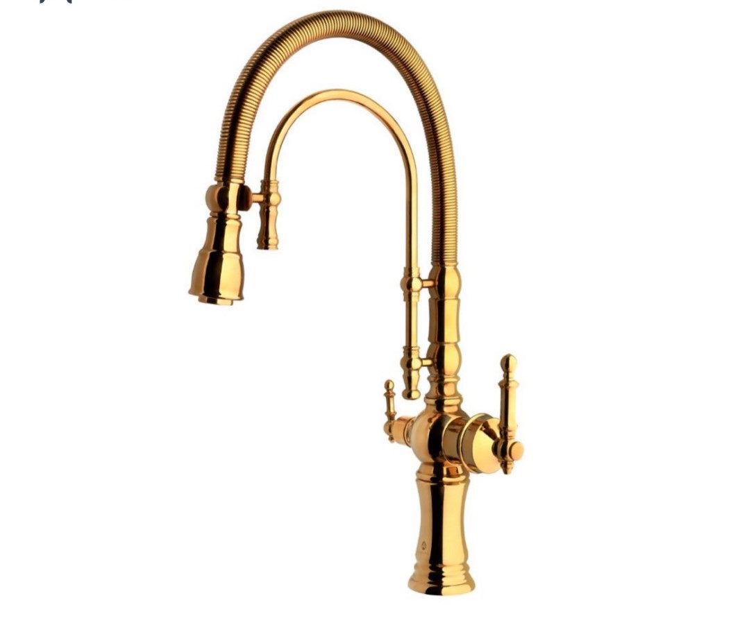 شیر فنری دو منظوره تصفیه دار سورنا رنگ طلایی