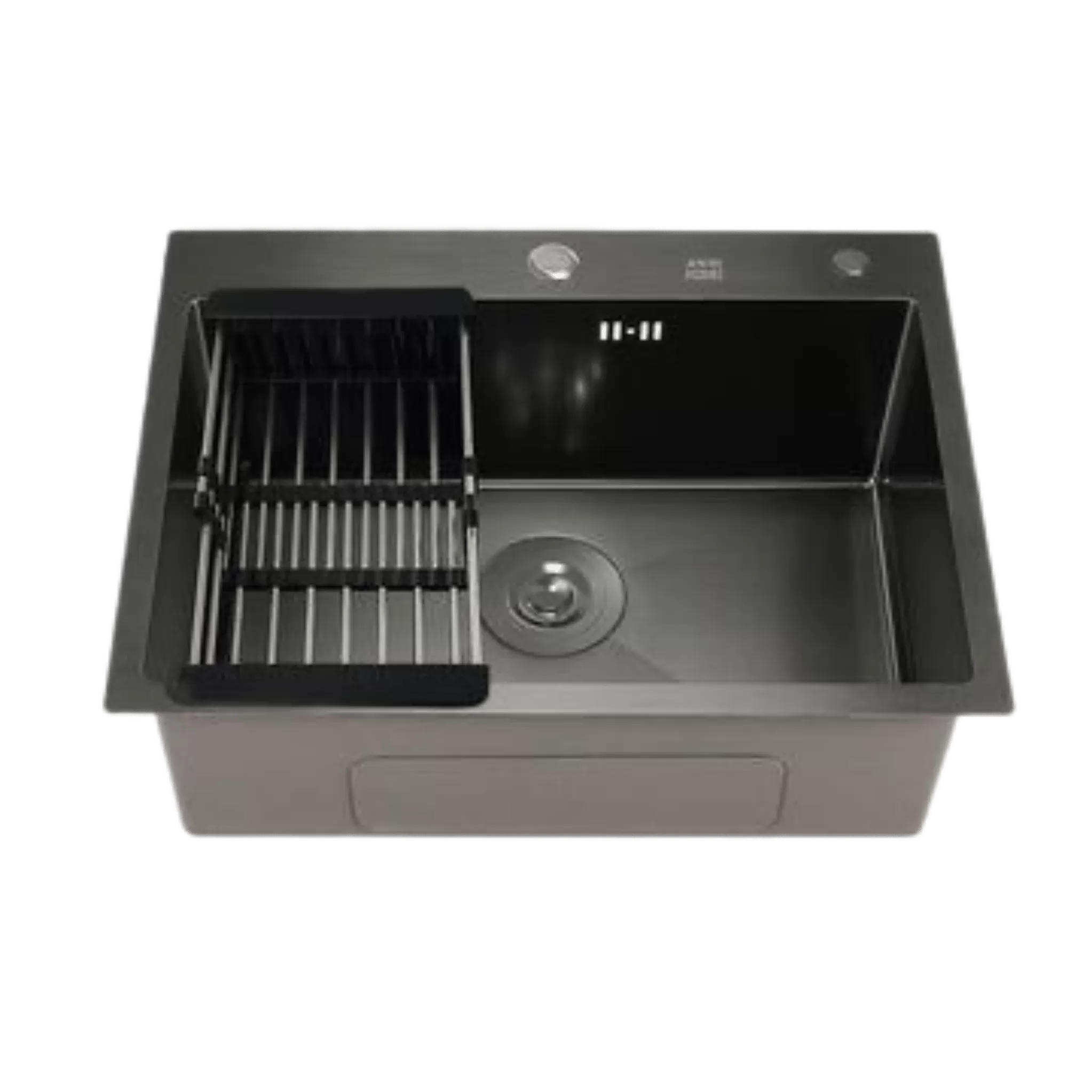 سینک تک لگن هایشین سایز 40*40 رنگ دودی